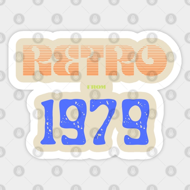 Retro Birthyear 1979 Sticker by FNRY